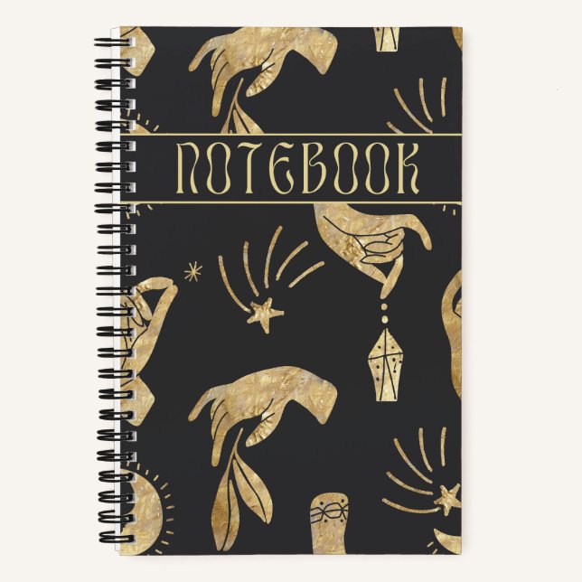 Boho Golden Hands Magique Spiral Carnet (Recto)