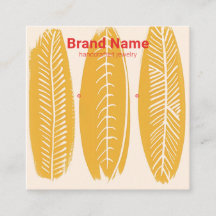 Boho Golden Leaves Earring Display Square Bus