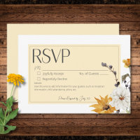 Boho Golden Yellow Meadow Flower Yellow No Dinner