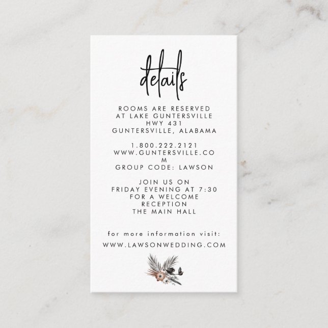 Boho Gothic Details Card  (Front)