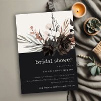 Boho Gothic Rust Black Botanical Bridal Shower