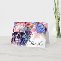 Boho Gothic Skull & Flowers Handfasting