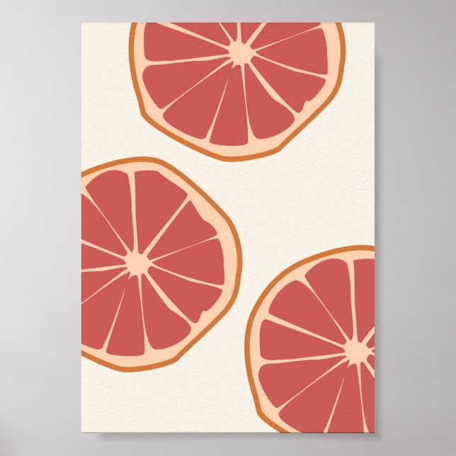 Boho Grapefruit Slices Tropical Summer Print (Front)