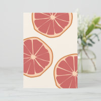 Boho Grapefruit Slices Tropical Summer Print