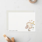 Boho Green Baby Clothes Gender Neutral Baby Shower Card (Front/Back In Situ)