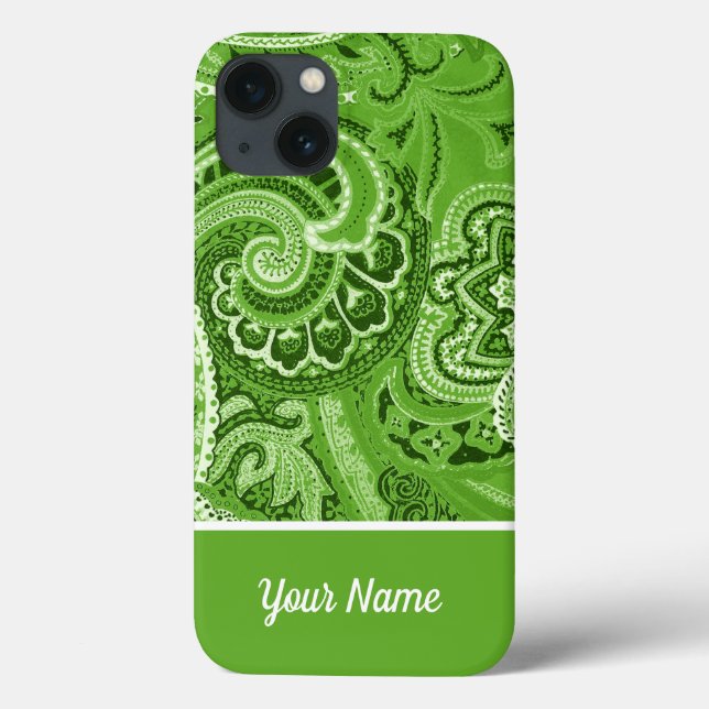 Boho Green Bandanna Case-Mate iPhone Case (Back)