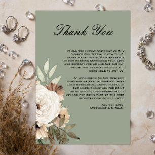 Boho Green, Bouquet Fleur sauvage Mariage Merci