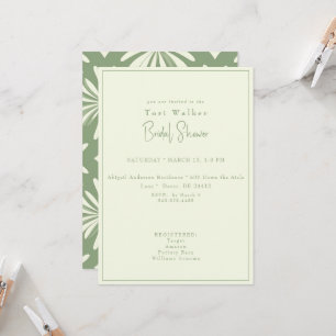 Boho Green Bridal Shower Invitation