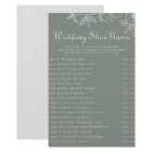 Boho Green Destination Floral Wedding Shoe Game
