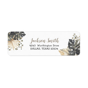 Boho Green Sage Wild Un Étiquette de adresse d'ann