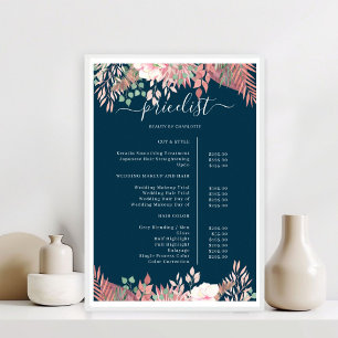 Boho Green Salon Liste des prix Poster