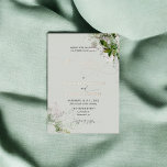Boho Greenery Script Wedding Foil Invitation<br><div class="desc">Boho wedding invitation features chic script and greenery leaves.</div>
