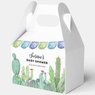 Boho Greenery Taco Fiesta Cactus Baby Shower Favor Box