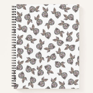Boho Groove: Soft Disco Blueberries Notebook