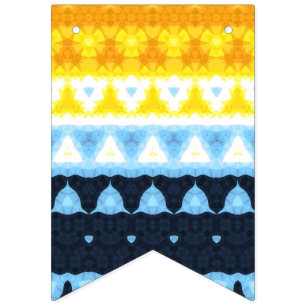 Boho Groovy Geometric Abstract AroAce Pride Flag