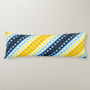 Boho Groovy Geometric Abstract AroAce Pride Flag Body Pillow