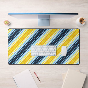 Boho Groovy Geometric Abstract AroAce Pride Flag Desk Mat