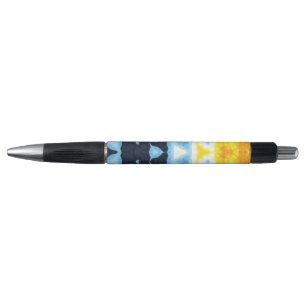 Boho Groovy Geometric Abstract AroAce Pride Flag Pen