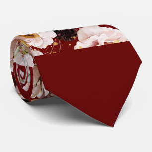 Boho H2 Dusty Roses Burgundy Mums DIY background Tie