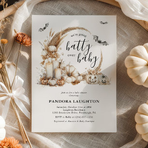 Boho Halloween Baby Shower Invite Batty Over Baby