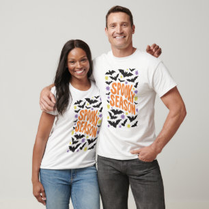 Boho Halloween Spooky Bats T-Shirt