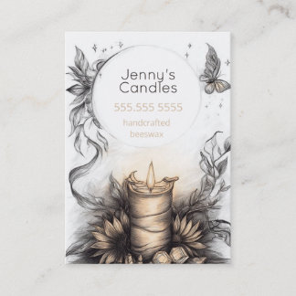 Boho Handmade Candles QR code Business Card