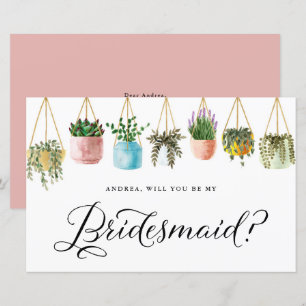Boho Hanging Plantes Serez-Vous Ma Carte D'Épouse