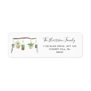Boho Hanging Plants Watercolor