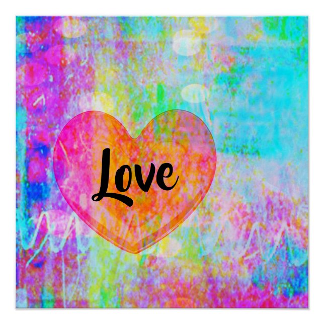 Boho Heart Love Poster (Front)