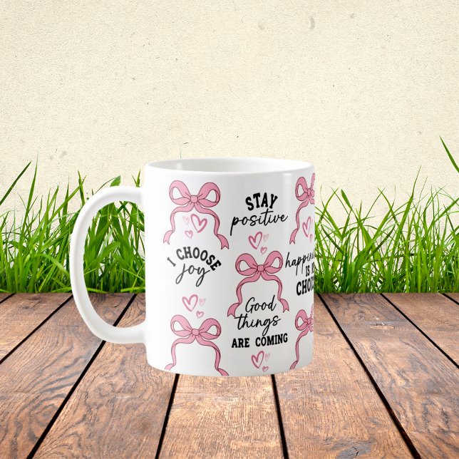Boho Heart Quote Cup, Positive Empowerment Gift Coffee Mug (Creator Uploaded)