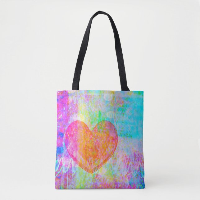 Boho Heart Tote Bag (Front)