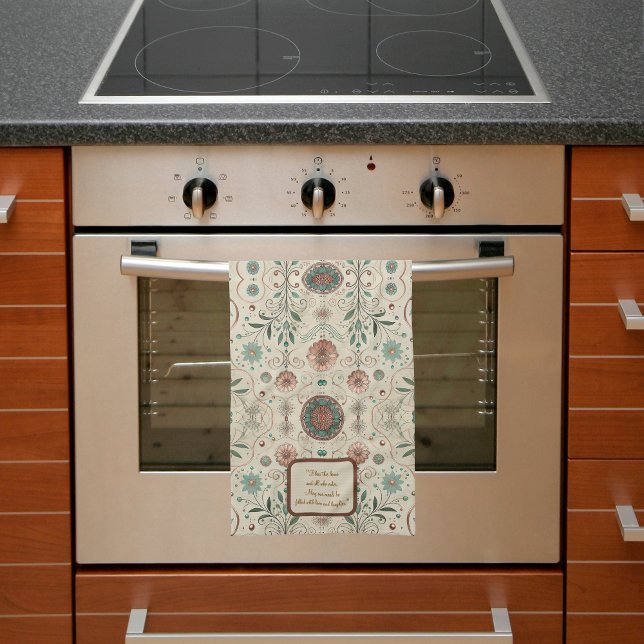 Boho Herb Customizable Kitchen Towel (Creator Uploaded)