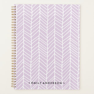 Boho Herringbone Lavender Purple Planner