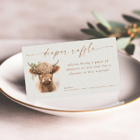 Boho Highland Cow Baby Shower Diaper Raffle