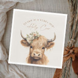 Boho Highland Cow Kids Birthday Party Napkin<br><div class="desc">Boho Highland Cow Kids Birthday Party Napkins. Click the edit/personalize button to customize this design.</div>