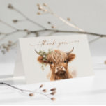 Boho Highland Cow Neutral Couples Baby Shower Thank You Card<br><div class="desc">Boho Highland Cow Neutral Couples Baby Shower Thank You Card. Click the edit/personalize button to customize this design.</div>