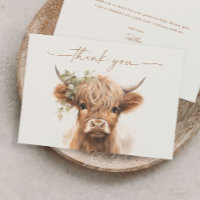 Boho Highland Cow Neutral Couples Baby Shower