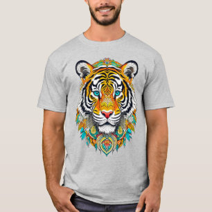 Boho Hippie Floral Year of the Tiger Art T-Shirt