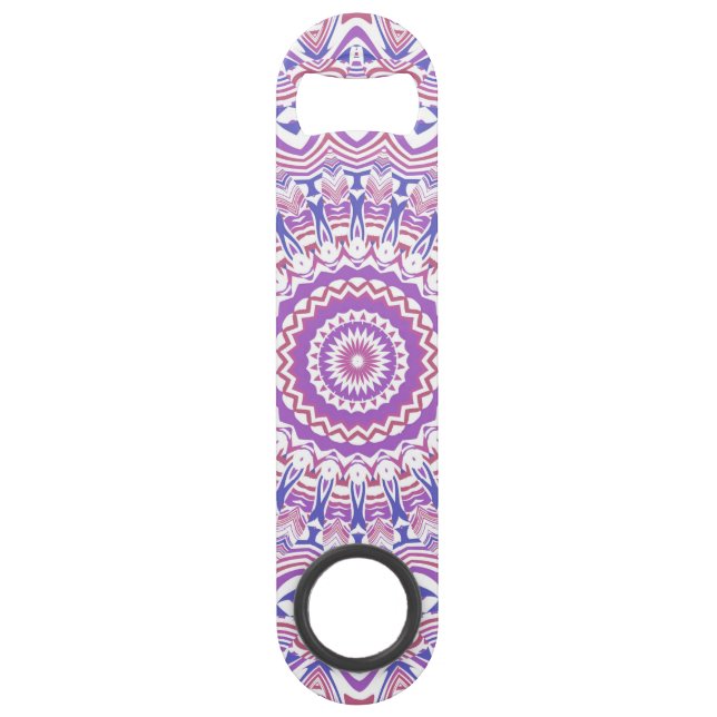 Boho Hippie Funky Groovy Bohemian Kaleidoscope Bar Key (Front)