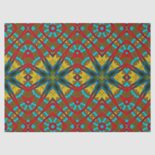  Boho Hippie Red Yellow Blue Vintage Tribal Ethnic Tissue Paper