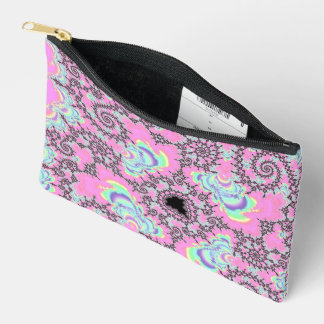 Boho Hippie Unicorn Pastel Mandelbrot Fractal Accessory Pouch