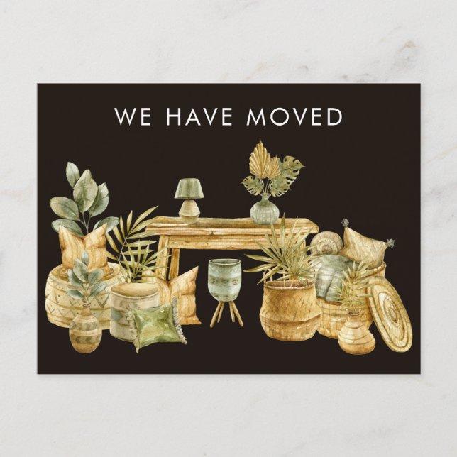 Boho Home Décor Nouvelle adresse Moving Faire-part (Devant)