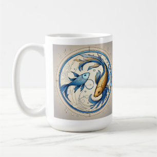 Boho horoscope pisces watercolour coffee mug