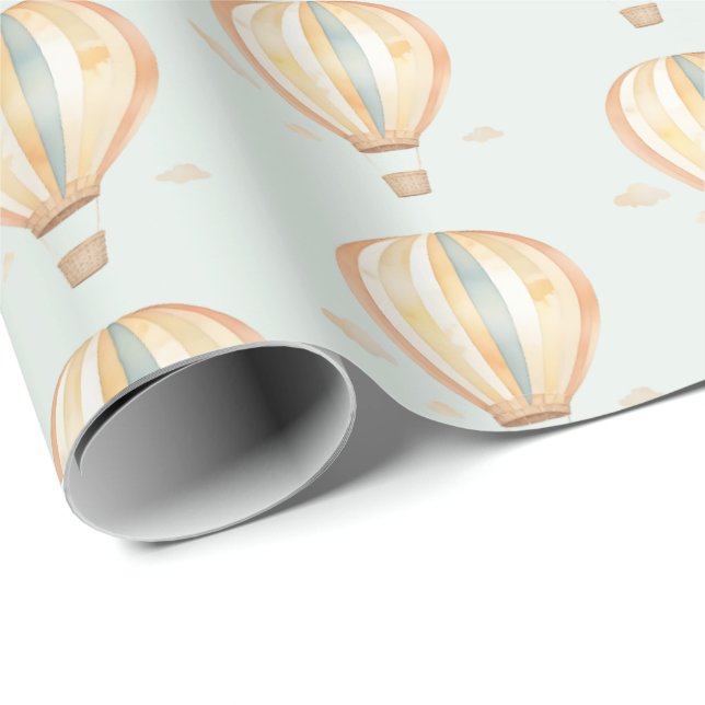 Boho Hot Air Balloon  Wrapping Paper (Roll Corner)