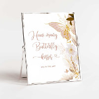 Boho How many butterfly kisses baby shower game
