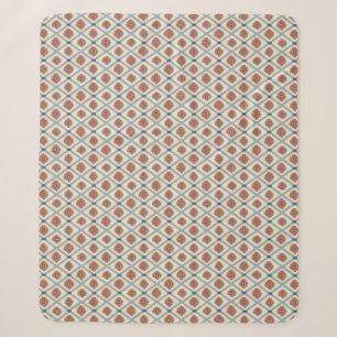 Boho Ikat Diamond Geometric Seamless Pattern Sherpa Blanket