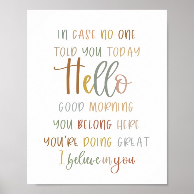 Boho In Case No One Told you Poster (Front)