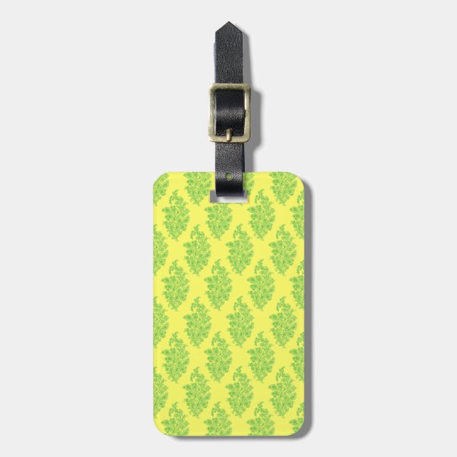 Boho India Block Print Luggage Tag (Front Vertical)