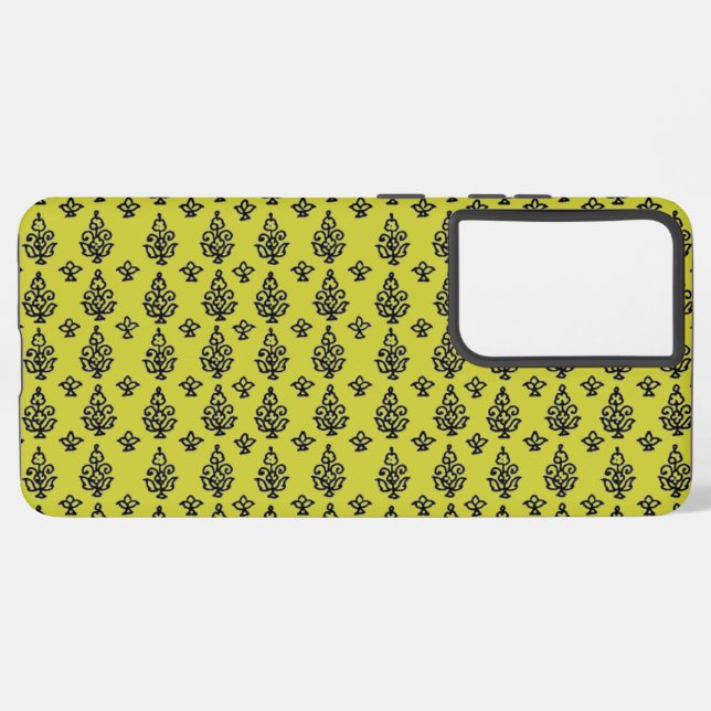 Boho India Block Print Samsung Galaxy S21+ Case (Back Horizontal)