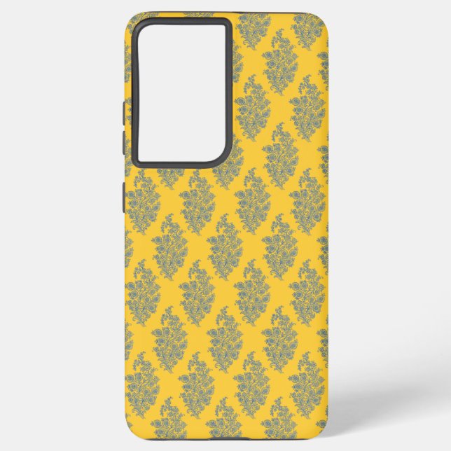 Boho India Block Print Samsung Galaxy S21 Ultra Case (Back)